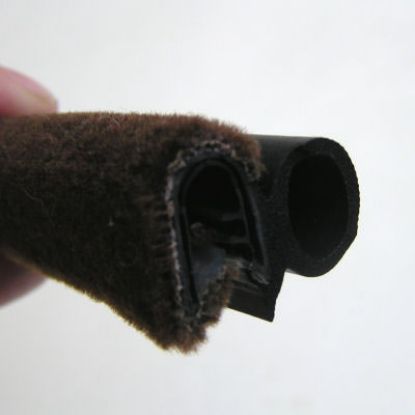 Picture of Plush & Sponge Snappon Door Seal - Brown