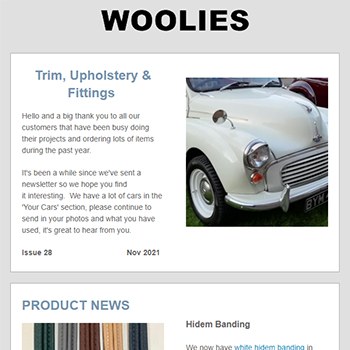 Woolies Trim Newsletters